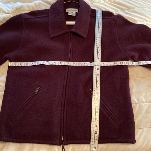 Casual Connection 100% Wool Plum zip sweater jacket coat. Size Small. - Picture 8 of 9
